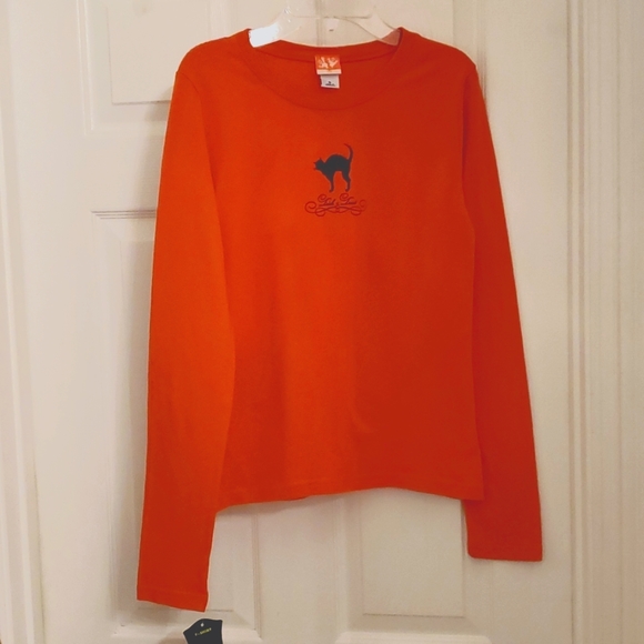 Tops - Old Navy Halloween Black Cat Trick or Treat Long Sleeve T-Shirt NWT